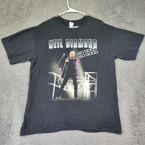Neil Diamond 2008 So Good  World Tour Graphic T-Shirt Black Large‎